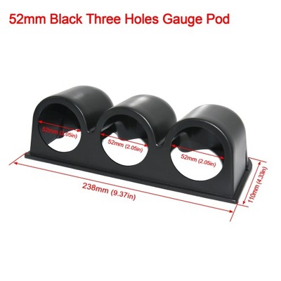 HD CAR GAUGE PARA UNIVERSAL BLACK SINGLE DOUBLE TRIPLE CAR METERS HOL~76219  