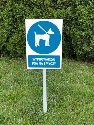 Wyprowadzaj psa na smyczy - na słupku - TNT-22