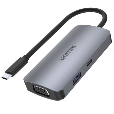 2x Unitek USB-C 1xUSB 3.1 Gen1 VGA 2xHDMI PD MST