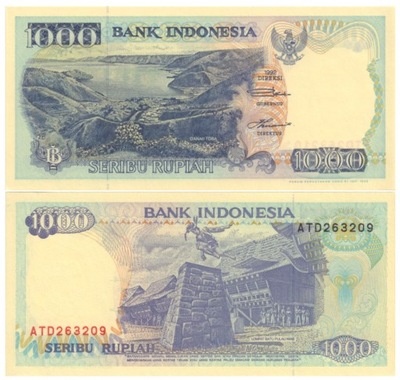 INDONEZJA 1000 RUPII 1992 - 1996 P-129e UNC