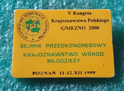 ODZNAKA V KONGRES KRAJOZNAWSTWA POLSKIEGO GNIEZNO