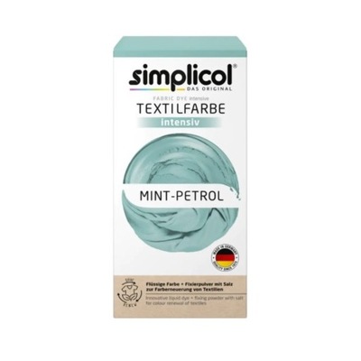 Simplicol, INTENSYWNY barwnik do tkanin, Mint-Petrol, 560 g