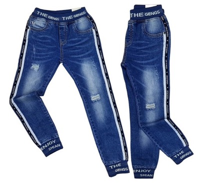 SPODNIE jeans JOGGERY GANGES r 8 - 122 cm