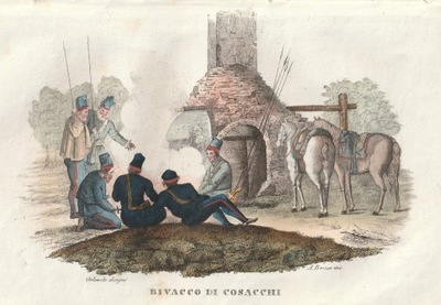 KOZACY, POLSKA. Obóz Kozaków. 1831