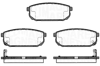 MAGNETI MARELLI ZAPATAS DE FRENADO PARTE TRASERA KIA SORENTO JC 02-  