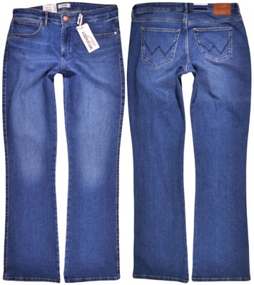 WRANGLER spodnie BOOTCUT blue REGULAR jeans _ W40 L34