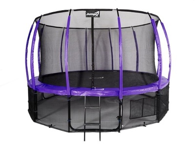 Trampolina Ogrodowa Jumpi 435cm/14FT Maxy Comfort Plus Fioletowa Z Wewnętrz