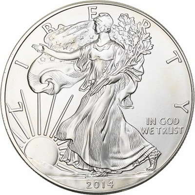 USA, 1 Dollar, 1 Oz, 2014, Philadelphia, Srebro, M