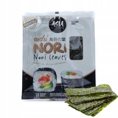 Wodorosty Nori Gold do Sushi 10 szt 26g Algi