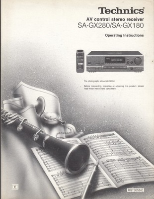 INSTRUKCJA OBSŁUGI AMPLITUNER TECHNICS SA-GX280