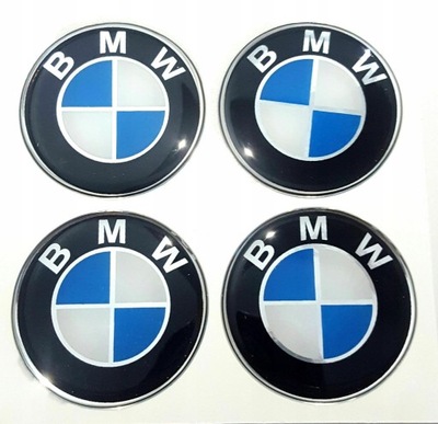 BMW PEGATINAS EMBLEMATY ZNAZKI LOGOTIPO 60MM 4 PIEZAS DE ALUMINIO  