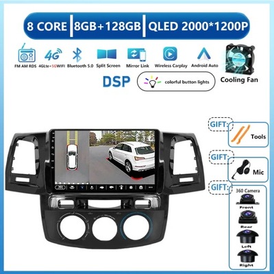 НАВИГАЦИЯ GPS ANDROID WIRELESS CARPLAY К TOYOTA FORTUNER HILUX 2005-2014 фото