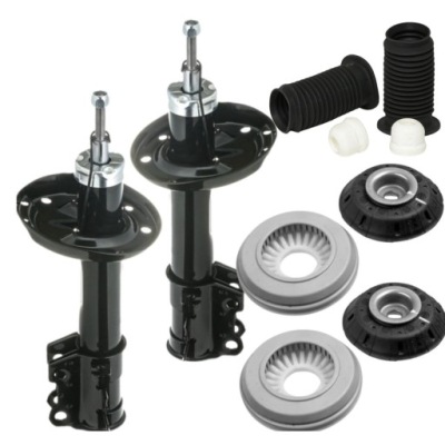 Амортизаторы перед + защита отбойники подушки безопасности opel corsa d fiat grande punto фото №1