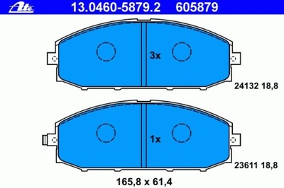 ATE 13.0460-5879.2 ATE КОЛОДКИ HAM.