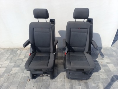 Vw t5 t6 multivan сиденья поворотные второй/третий ряд антрацит с детское кресло фото №1