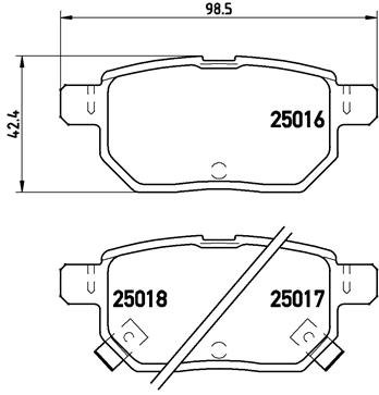 ZAPATAS HAM. PRZEDNIE/TYLNE TOYOTA PRIUS 09- PARTE TRASERA  