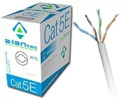 Kabel kat.5e PVC U/UTP drut 4x2x0,5 ALANTEC 305m