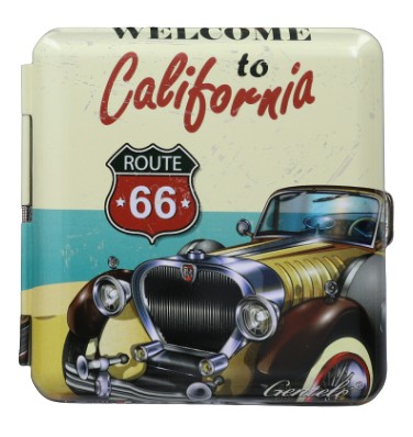 Papierośnica Metalowa z Autem Route 66 California