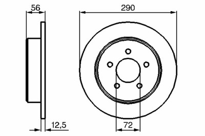 BOSCH DISCOS DE FRENADO 2 PIEZAS PARTE TRASERA CHRYSLER CARAVAN GRAND VOYAGER 3  