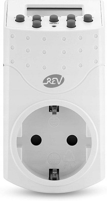 J8 REV EMT757 Cyfrowy programator czasowy biały