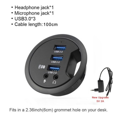 5in1 USB3.0 USB HUB USB3.0 MountinDesk 3 Ports HUB