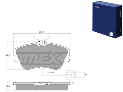 ZAPATAS DE FRENADO TOMEX 11821 Z SENSOR VW CARAVELLE MULTIVAN  