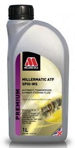 MILLERS OILS MILLERMATIC ATF SP III WS SYNTH 1L