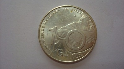 Holandia 10 guldenów, 1996 srebro stan 1-