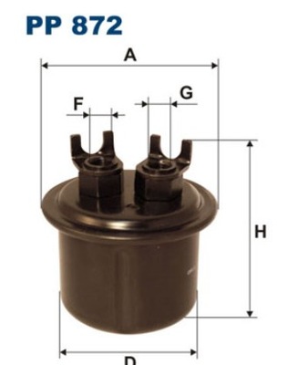 PP872 - FILTRON - FILTRAS DEGALŲ HONDA CIVIC 1.5 -91 