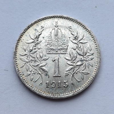 Austria. Korona austro-węgierska. 1 korona, 1915.Ag.