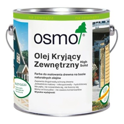 Osmo 2704 Olej Kryjący zewnętrzny do drewna Kolor Krzemienny Szary 2,5L