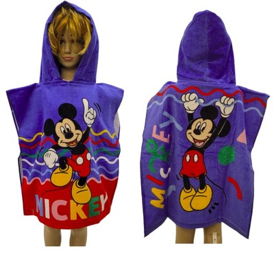 Myszka MICKEY Okrycie PONCHO RĘCZNIK DZIECIĘCY