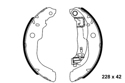 ZAPATAS DE TAMBOR DE FRENADO JUEGO PARTE TRASERA CITROEN C3 3 C-ELYSEE PEUGEOT 208 208  