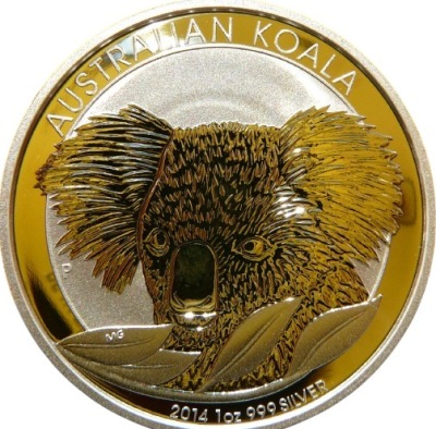 DOLLAR AUSTRALIA 2014 MIŚ KOALA SREBRO 999 UNCJA