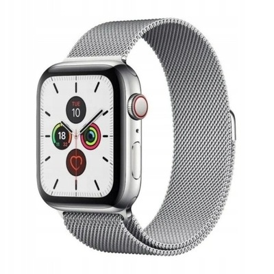 Bransoleta mediolańska do Apple Watch 42/44/45/49 mm Srebrna