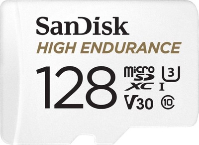 High Endurance microSDXC 128GB V30 z adapterem - rejestratory i monitoring