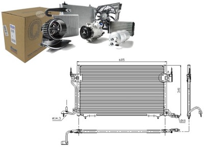 Nis94200 радиатор кондиционера citroen berlingo, фото №1