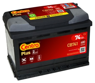 АКУМУЛЯТОР CENTRA PLUS 74AH 680A CB741 ЛІВИЙ+