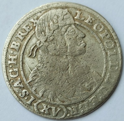 15 Krajcarów Leopold 1663r Śląsk Wrocław