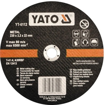 YATO ДИСК DO ОБРІЗАННЯ METALU 230X3,2