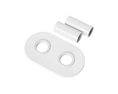 Zestaw Maskujący Rozeta Owalna plus Tuleje BIAŁY