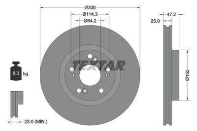 2X ДИСК ТОРМОЗНОЙ HONDA ПЕРЕД ACCORD 03- 16 92140903