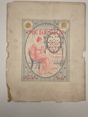 Reklama kreacji Redfern, 242 rue de Rivoli, Paryż, Le Maud, wrzesień 1901.