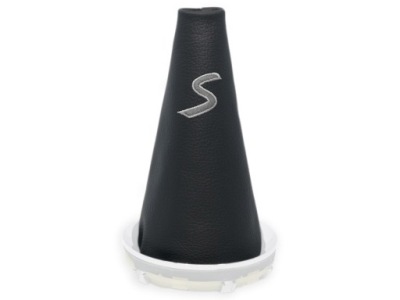 Mini cooper s r56 r55 чохол перемикання передач чорна шкіра вишивка szary фото №1