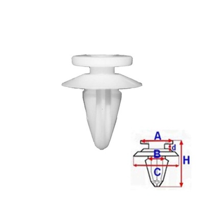 Кліпса tapicerki/listwy/podsufitki do mitsubi фото №1