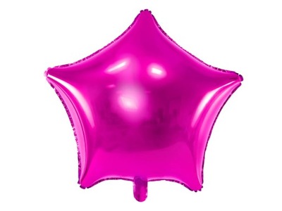Balon foliowy GWIAZDKA różowa ciemna 48 cm