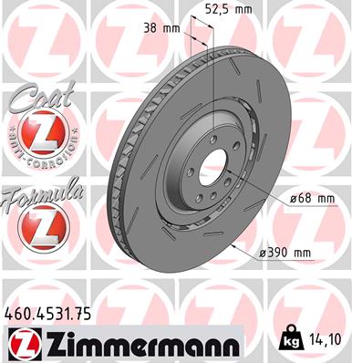 ZIMMERMANN 460.4531.75 ДИСК ТОРМОЗНОЙ