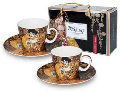 Zestaw 2 filiżanek espresso - G. Klimt, Adela (CAR