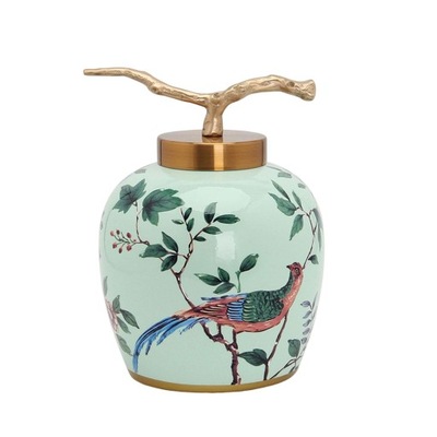 Chiński Ceramiczny Wazon Słoik Imbiru Dekoracyjny