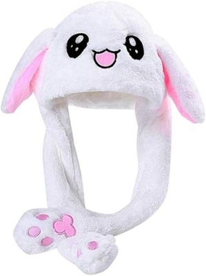 CZAPKA KRÓLICZE RUCHOME USZY KIGURUMI HAT RABBIT